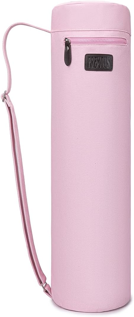 Yoga Mat Bag,Full-zip Exercise Yoga Mat Canvas Carry Bag for Women and Men - Double Storage Pocket,Easy Access Zipper, Adjustable Shoulder Strap and Handle,Fits Most Mat