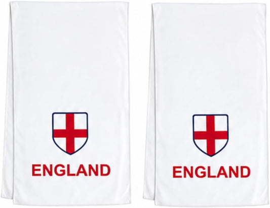 Cooling Towels for Neck and Face, 2-Pack Sports Cooling Towels for Hot Weather, World Cup 2026 England, Microfiber Cooling Towel Instant Cool Ultra Soft Lightweight for Baseball Soccer Gym Yoga Golf