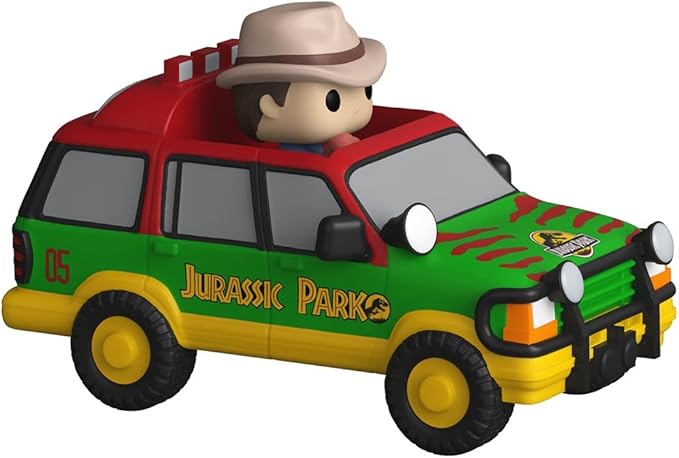 Funko Pop! Bitty Ride: Jurassic Park - Jurassic SUV with Dr. Grant - 0.9 Inch and 1.3 Inch (2.3 and 3.3 Cm) - Movie Collectable - Official Merchandise - Gift Idea - Toys for Kids & Adults