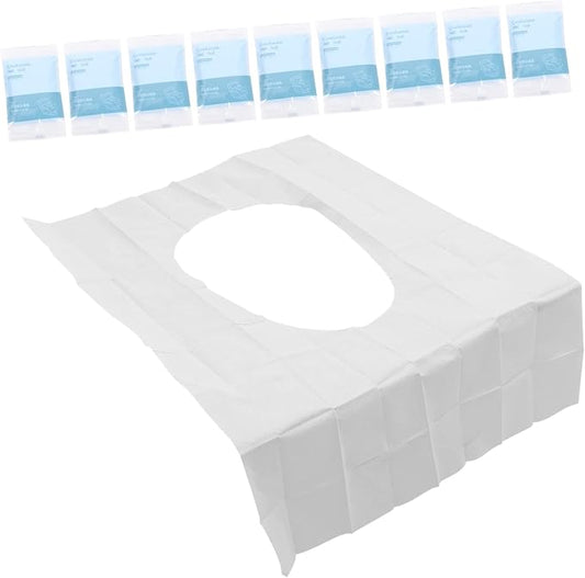 MAGICLULU 10Pcs Disposable Toilet Seat Covers for Public Restrooms Airplane Travel Easy to Use Potty Training Safe for Adults