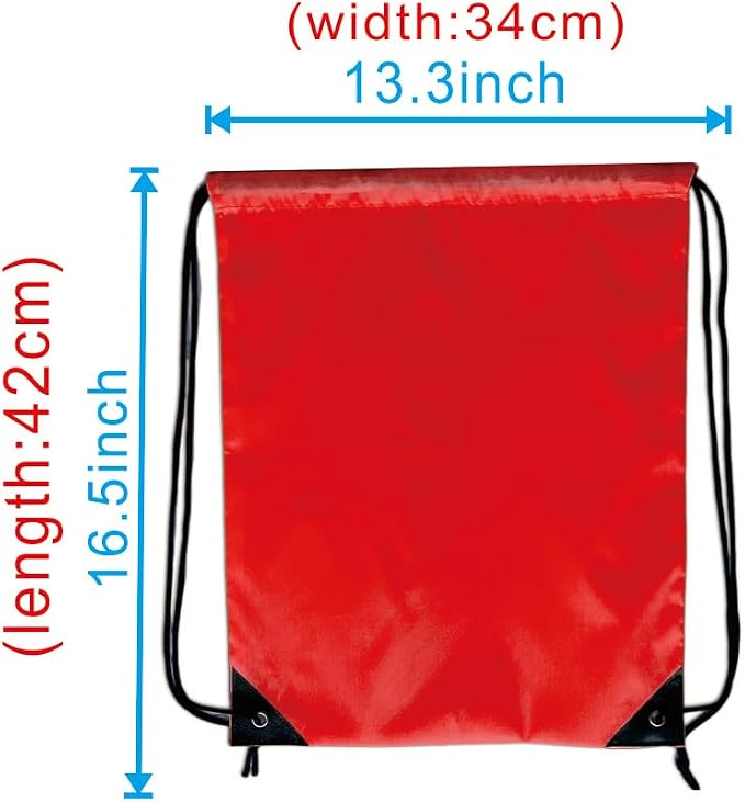Drawstring Backpack Bulk 40Pcs Draw String Backpack Bags DIY Gym Sports Traveling Yoga Cinch Bag Sackpack Drawstring(red)