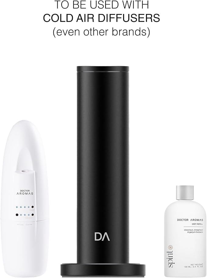 Doctor Aromas Oil Diffuser Essential Oil Blend Refill – Premium Aromatherapy & Home Fragrance, Scent of Clove Bud, Cinnamon & Gurjum Balsam, 3.4 fl oz (100 ml) (Spirit)