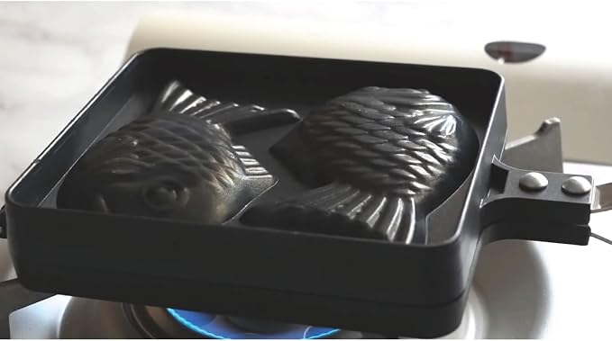 COOKKING - Taiyaki Japanese Fish-shaped Pancake Double Pan, Made in Korea