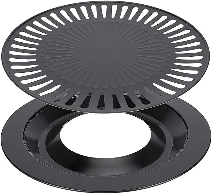 Korean BBQ Grill Pan Non stick Barbecue Plate for Indoor Outdoor Grilling, Bakeware for Home Camping