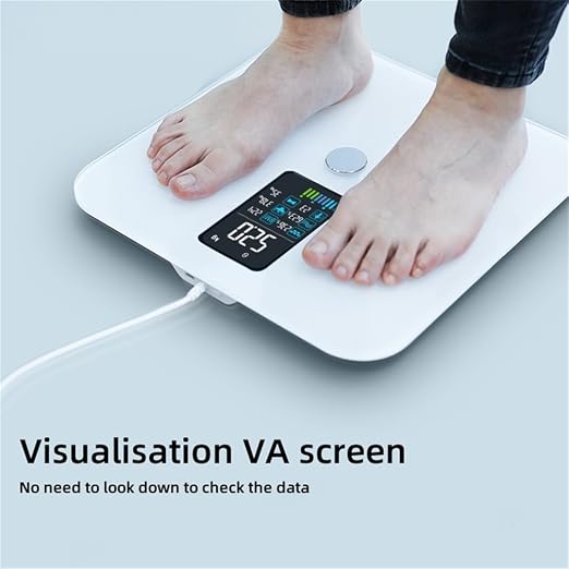 Digital Smart Bathroom Scale for Body Weight, Body Composition Monitor Health Analyzer, 8 Dual-Frequency Electrodes Smart Bathroom Digital Weighing Machine