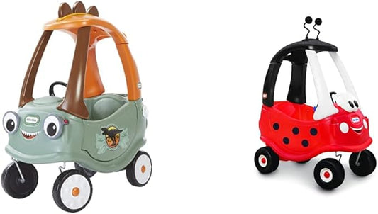 T-Rex Cozy Coupe by Little Tikes Dinosaur Ride-On Car for Kids & Ladybug Cozy Coupe Ride-On Car - Amazon Exclusive (Multi Color)