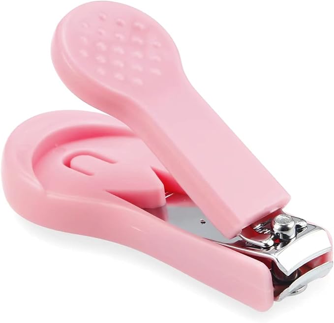 PandaEar Baby Healthcare and Grooming Kit, 12-in-1 Pink, Baby Comb, Brush, Finger Toothbrush, Nail Clippers, Scissors, Nasal Aspirator, Plastic, Pink