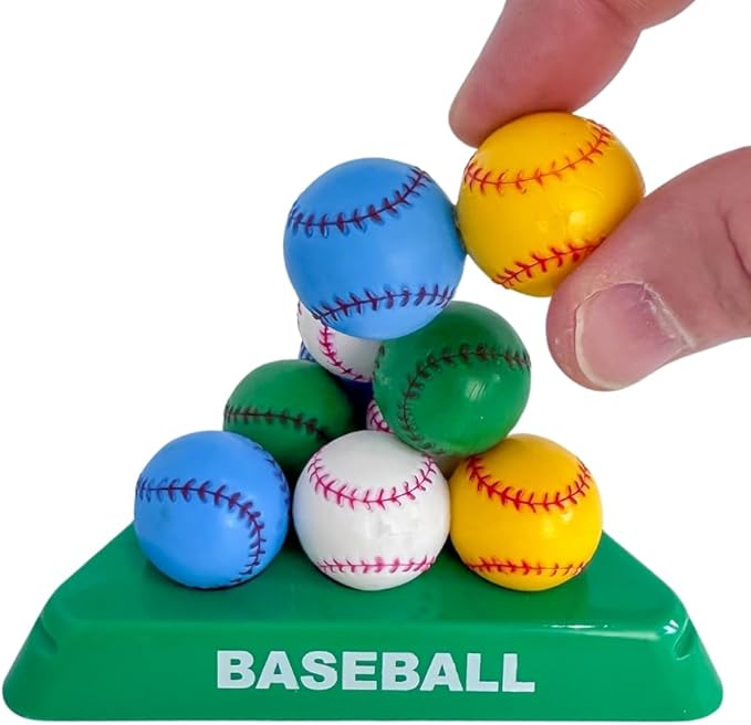 Smarts Pyramid™ 3-Layer Brain Teaser Puzzle – Sports Edition (Baseball, Basketball, Golf, Smiley) (Baseball)