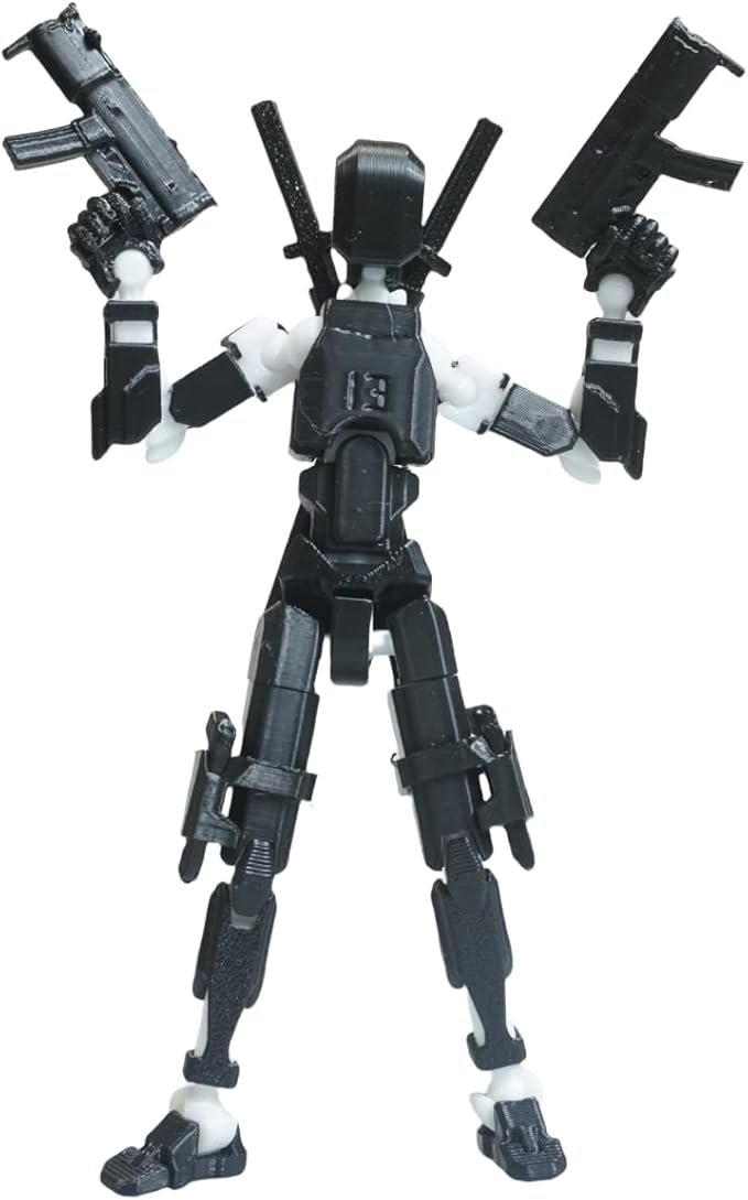 Pre-Assembly 3D Printed 5.54'' Stick 13 Action Figure, Multi-Jointed Tian13, Articulated T13 Desktop Decoration,12 in 1 d13 Accessories, Best Birthday Festival Gift