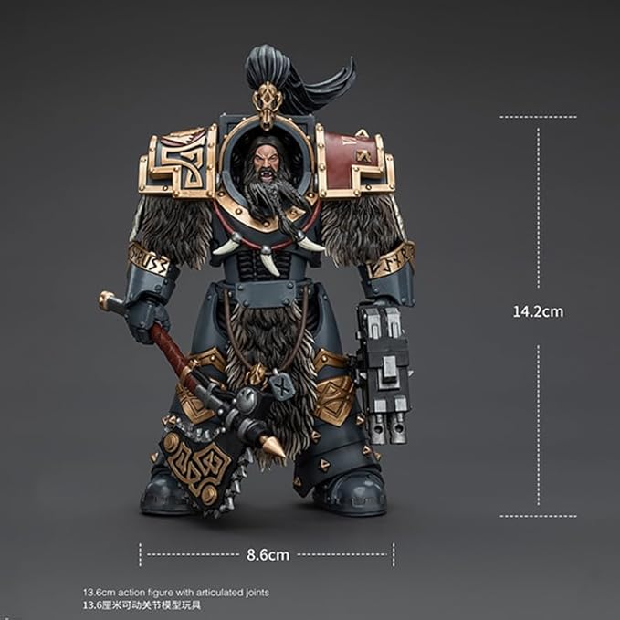 JOYTOY Warhammer 40K 1/18 Action Figure Space Wolves Varagyr Wolf Guard Squad Varagyr Terminator 1 The Horus Heresy 5.59 inch Collection Model