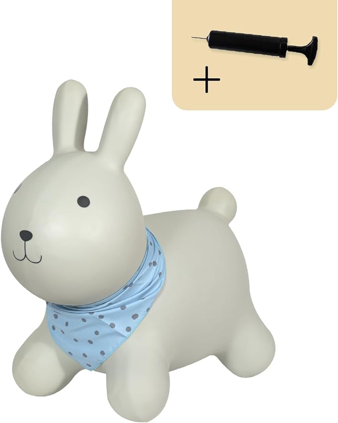 Kindsgut Bouncy Animal Hopper Rabbit for Children, Designed in Germany, Playful and Modern Colors, air Pump Included, Indoors and Outdoors