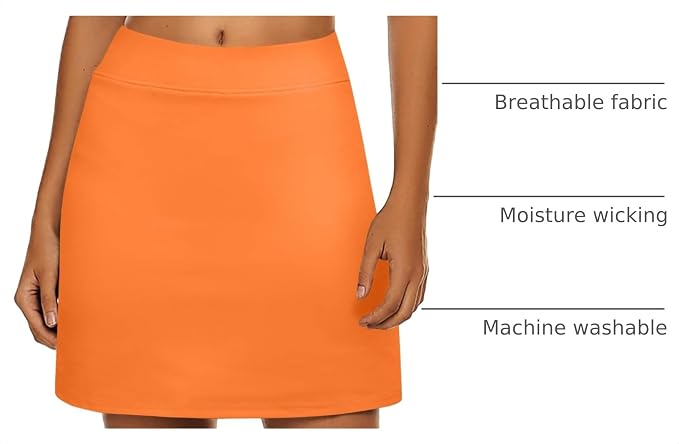 Ekouaer Women's Active Performance Skort Lightweight Skirt for Golf Tennis | Built-in Shorts, A Line, High Waisted, Tummy Control, Pickleball, Running, Workout, Sports, Skorts for Woman