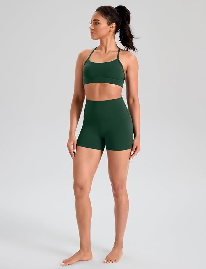HeyNuts to Freest Womens Y Back Sports Bra, Spaghetti Strap Racerback Low Impact Workout Yoga Tops Padded A-C Cups *Updated