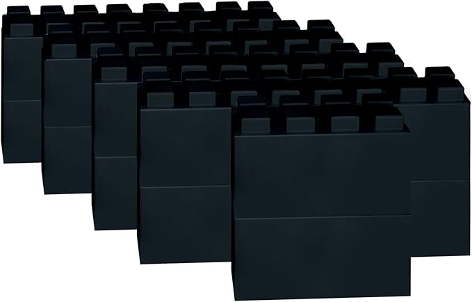 EverBlock 12' x 6' Full Size Plastic Modular Bulk Pack | Giant Building Blocks | Easy to Connect & Reuse | Indoor & Outdoor Use | Build Displays & Structures | Black