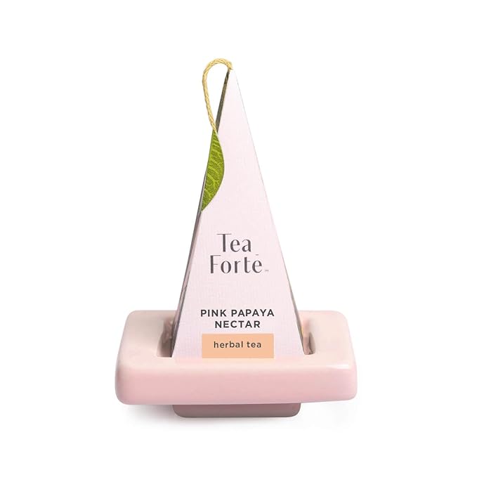 Tea Forte Gift Set with Cafe Cup, Tea Tray, Mini Presentation Box with 10 Handcrafted Pyramid Infuser Tea Bags, Mariposa Tea
