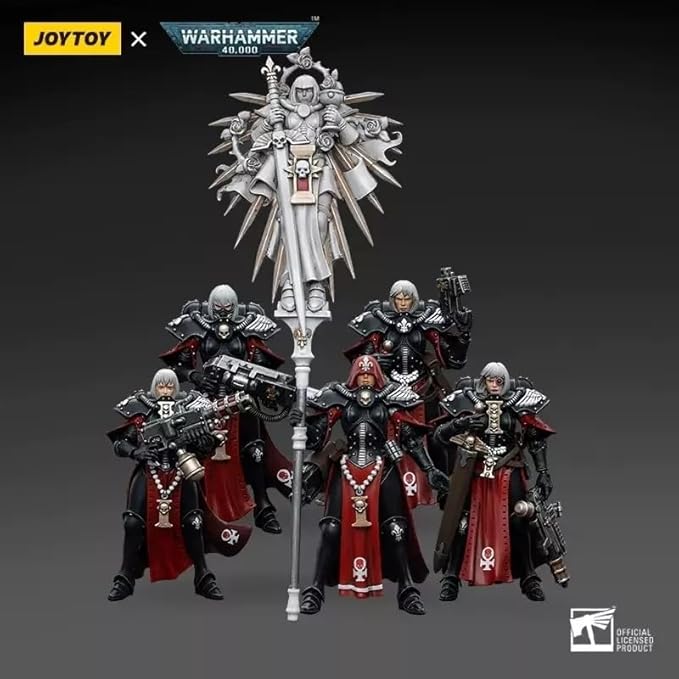 JOYTOY 1/18 Action Figures - Warhammer 40,000 Adepta Sororitas Battle Sister - 5PCS/4‘’,Classic Character,Collectible,Age 15 and Above