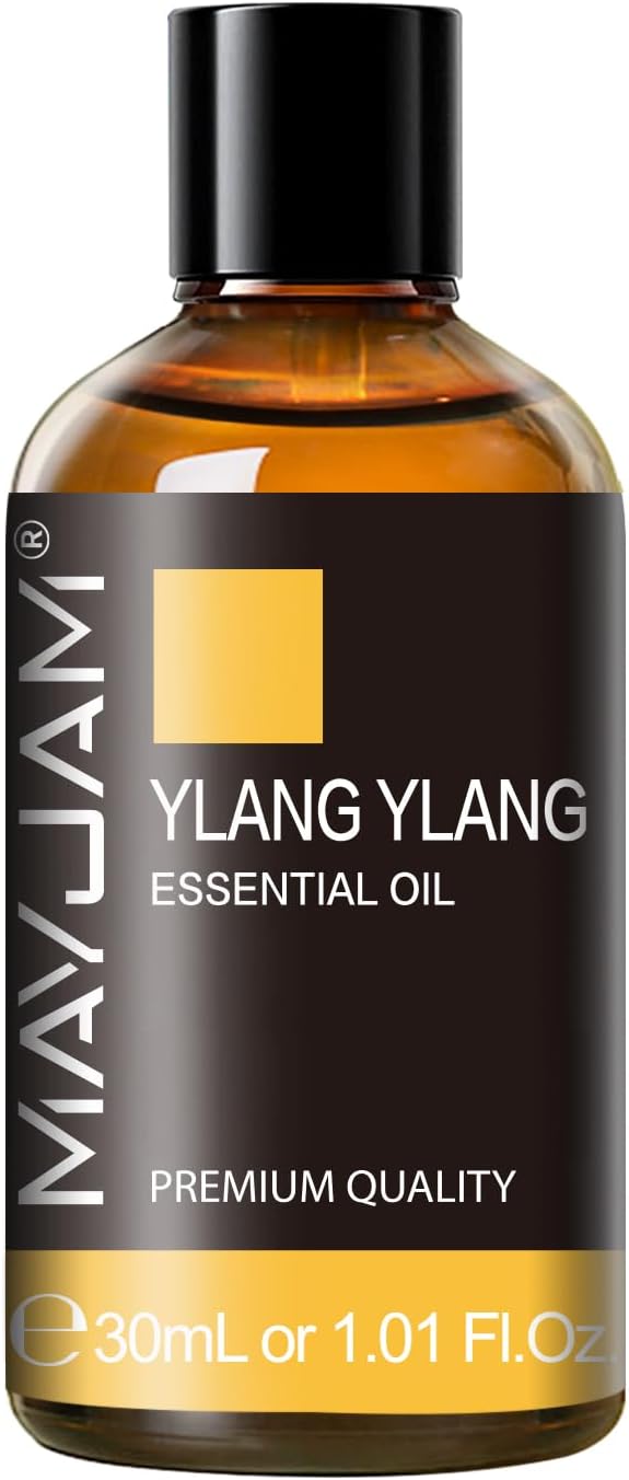 MAYJAM Ylang Ylang Essential Oil for Diffuser Soap Candle Making, 1.01fl.oz | Long Lasting Scents, Ylang Ylang Essential Oil for Skin, Floral Essential Oils for Home Yoga Use