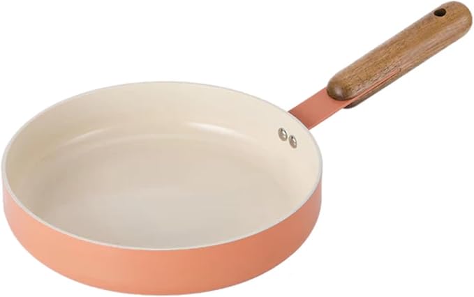 Neoflam Atelier 9.5-Inch Nonstick Stir Frying Pan with Wood Handle, Healthy Cooking Non Stick Ceramic Coating Skillet, Induction Compatible Cookware, Made in Korea