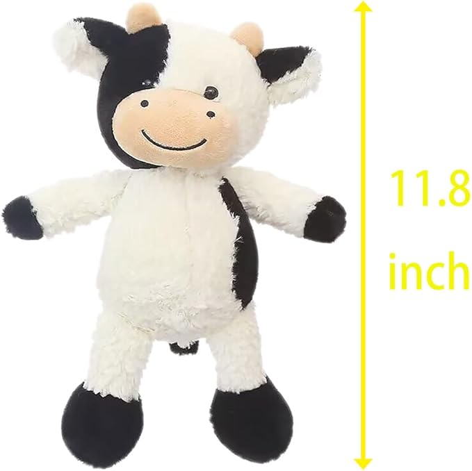 Cow Stuffed Animal Plush Doll Toy 11.8 inch for Girls Boys Christmas Children's (Cow Stand)