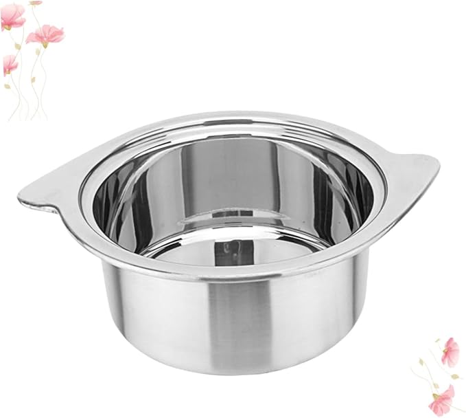 1pc Food-grade Stainless Steel Hot Pot for Induction Cooker Stewpot Without Lid for Dining and