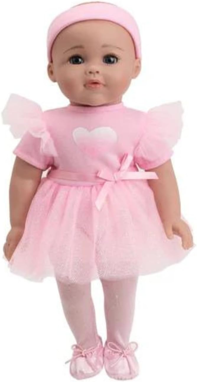 Adora Baby Ballerina Collection, 13 Inch Baby Doll Set with Pink Dress, Headband, Shoes, Soft Vinyl, Powder Scent - Gift for Kids Ages 3 and Up - Aurora