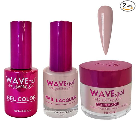 WAVEGEL Soak-Off Gel, Nail Lacquer & Acrylic/Dip Powder Matching Set - Princess Collection - #31 Smoky Topaz