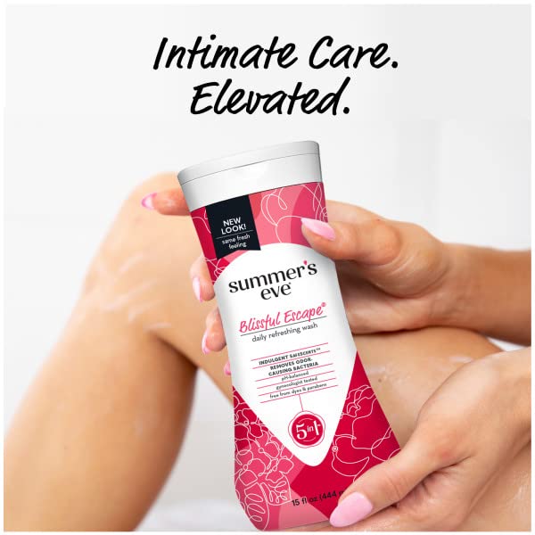 Summer's Eve Blissful Escape Daily Refreshing Feminine Wash, Removes Odor, pH balanced, 15 fl oz. (Pack of 2)