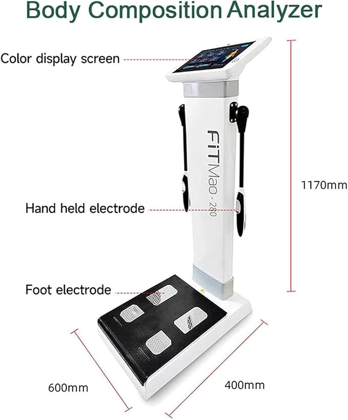10.1 inch HD Touch Bioimpedance Analysis Machine, Smart Body Composition Health Assessment Body Scanner, Height Body Fat Analyzer, Support Multiple Users