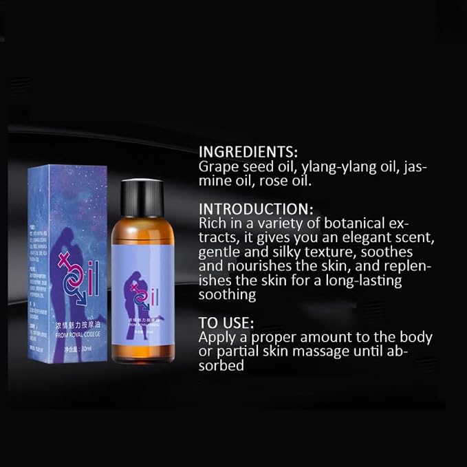 Botanical Massage Oil, Pheromones Massage Oil for Him/Her Lover, Increase Sexual Desire Private Part Penis Spa, Delay Time Performance Boost Strength (1)