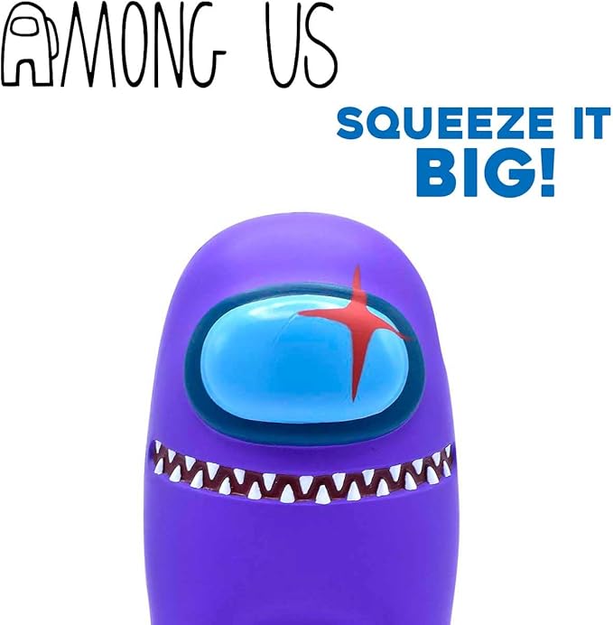 Among Us Mega SquishMe – 7″ Purple Imposter Squishy Toy – Official Slow-Rise Stress Relief for Kids & Gamers
