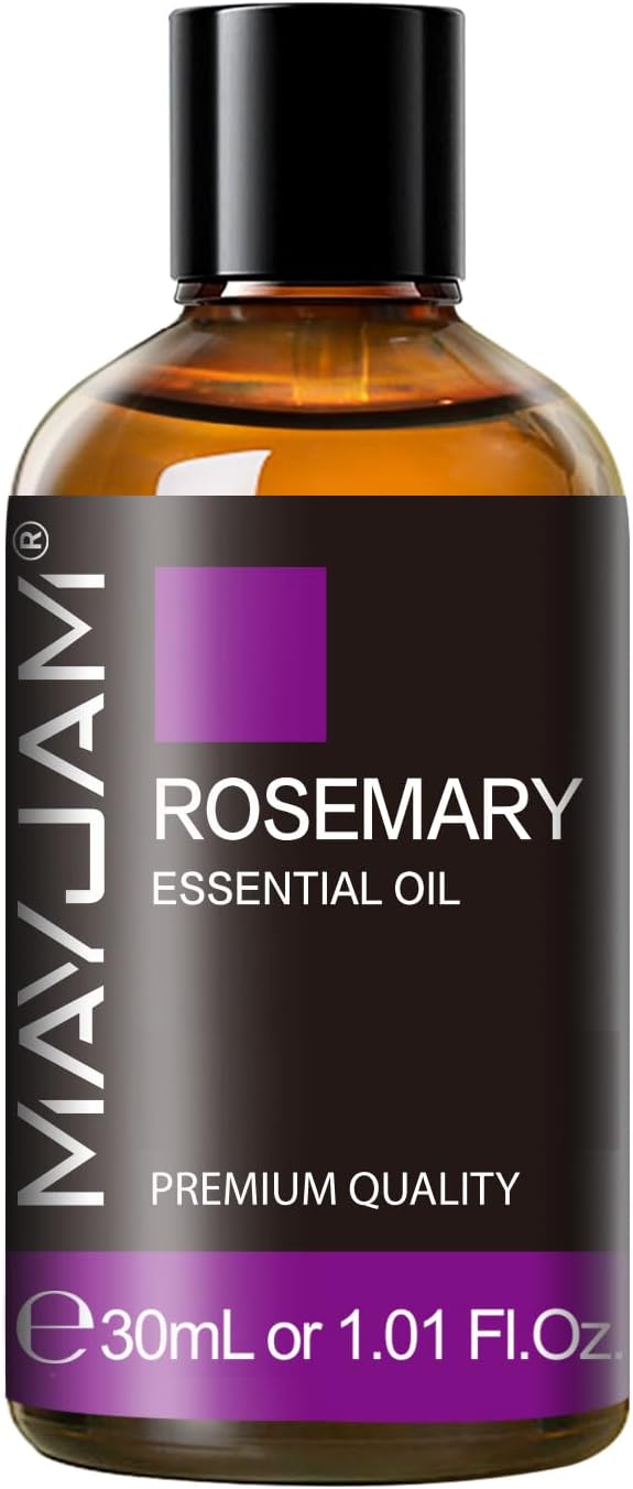 MAYJAM Rosemary Essential Oil for Hair Growth, Hair & Skin Care, 1.01fl.oz | Long Lasting Scents, Essential Oils for Diffusers for Home, Great for Soap Candle Making