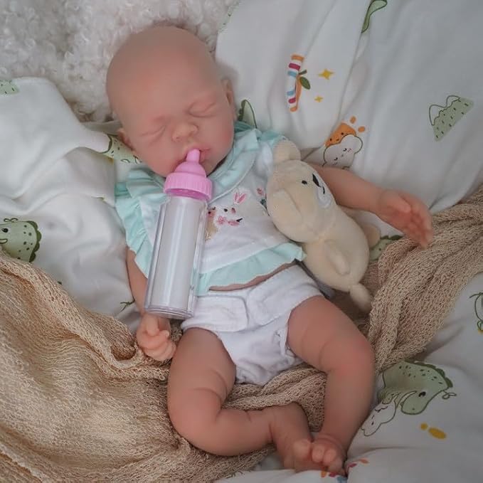 Mire & Mire Reborn Baby Dolls 12" Boy Micro Preemie Full Body Silicone Baby Doll Realistic-Newborn Baby Dolls That Look Real Sleeping Baby Doll -3