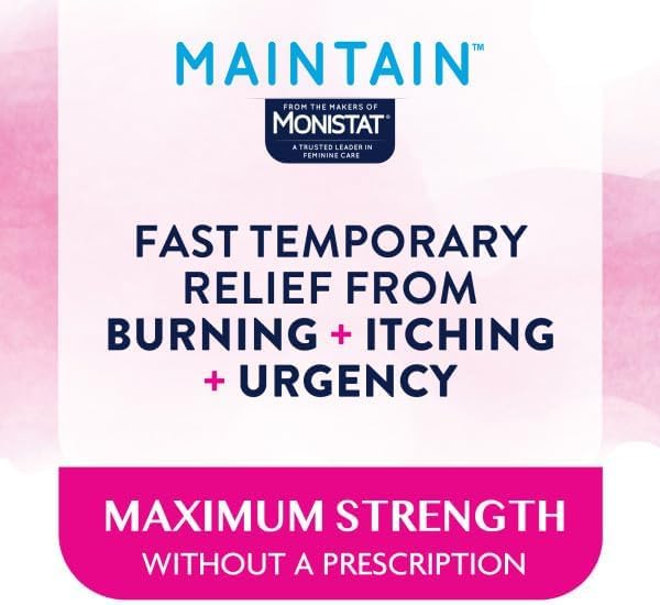 Monistat Maintain UTI Test and Pain Relief Kit, UTI Test Strips and Urinary Pain Relief Tablets, Cranberry Flavor Coating, 2 Test Strips and 12 Tablets (Pack of 4)