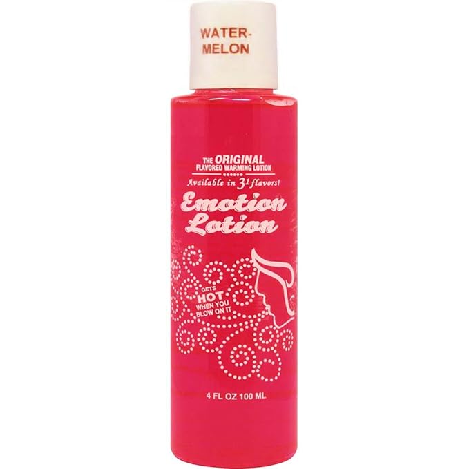 Emotion Lotion Edible Water Basesd Original Flavored Warming Massage Oil WATERMELON by Emotion Lotion 4oz