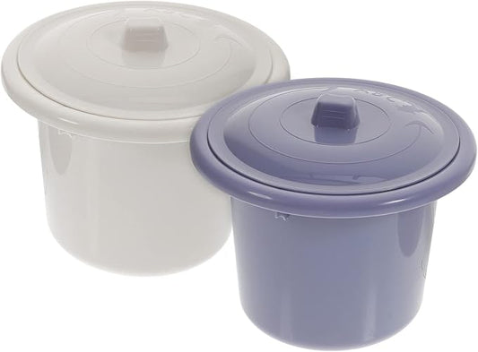 SHOWERORO 2pcs Spittoon for Elderly Men Car Containers with Lids Travel Potty Portable Pot Chamber Pot Adult Urinal Pail Pot Convenient Potty Adult Spittoon