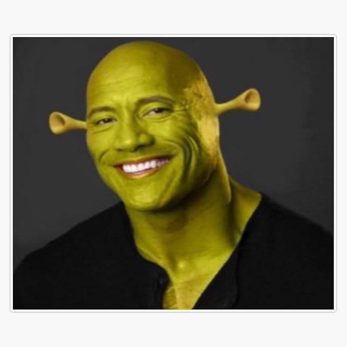 Dwayne 'The Shrok Johnson Sticker Vinyl Waterproof Sticker Decal Car Laptop Wall Window Bumper Sticker 5"