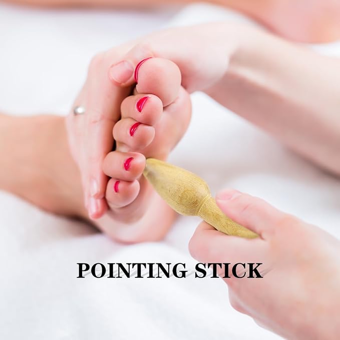 4PCS Massage Wooden Stick Small Muscle Scraper Manual Back Neck Foot Massager Smooth Wood Rod Acupuncture Point Massager Therapy Tool