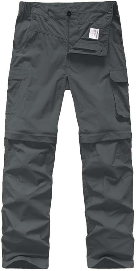 linlon Kids' Cargo Pants, Boy's Casual Outdoor Quick Dry Waterproof Hiking Climbing Convertible Trousers #9016