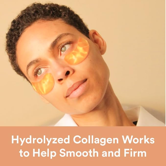 Camille Beckman Hydrating Collagen & Carob Under Eye Masks, Moisture-Locking Formula with Hyaluronic Acid, Set of 3 Pairs