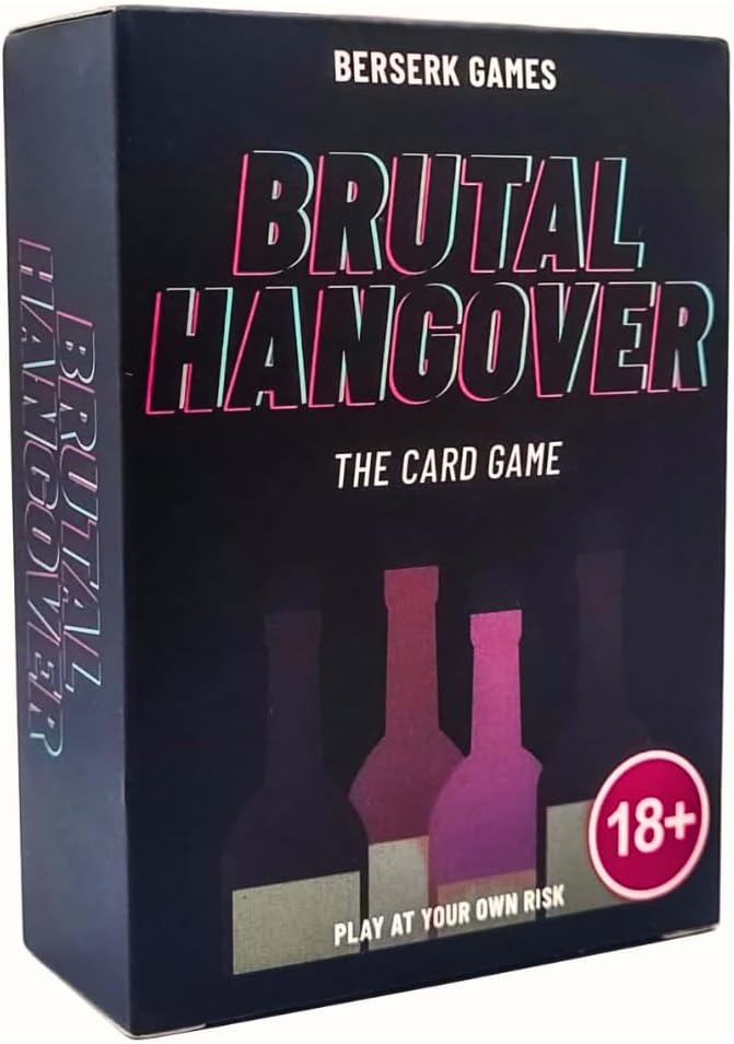 Brutal Hangover - Drinking Game | 3 in 1 Party Card Game with Savage Dares & Wild Questions | Fun Games for Game Night, Pregame, Bachelorette Party | 21st Birthday
