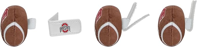 Bobbi-Dobbiez Attachable Plushie Ohio State University Football – Attaches to Backpacks, Bags, Shoes, Water Bottles, and More
