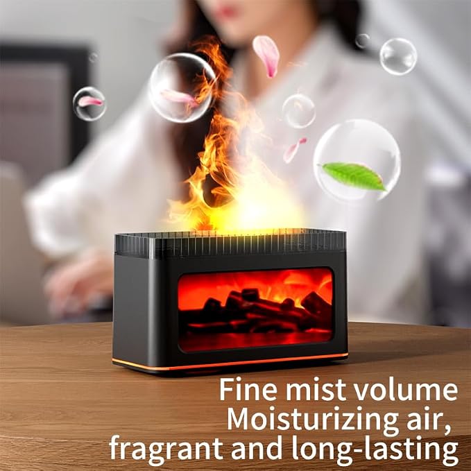 Essential Oils Diffuser, 200ml Ultrasonic Aroma Diffusers with Cool Mist, Salt Lamp Aromatherapy Diffuser with Auto-Off Protection for Home, Office, Bedroom (White - Deer)