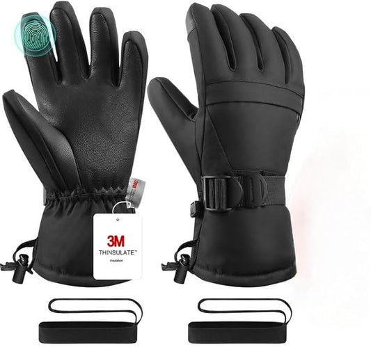 Ski Gloves,Snow Gloves,Waterproof Cold Weather Winter Gloves for Parent Boys Girls- Cycling, Driving, Running