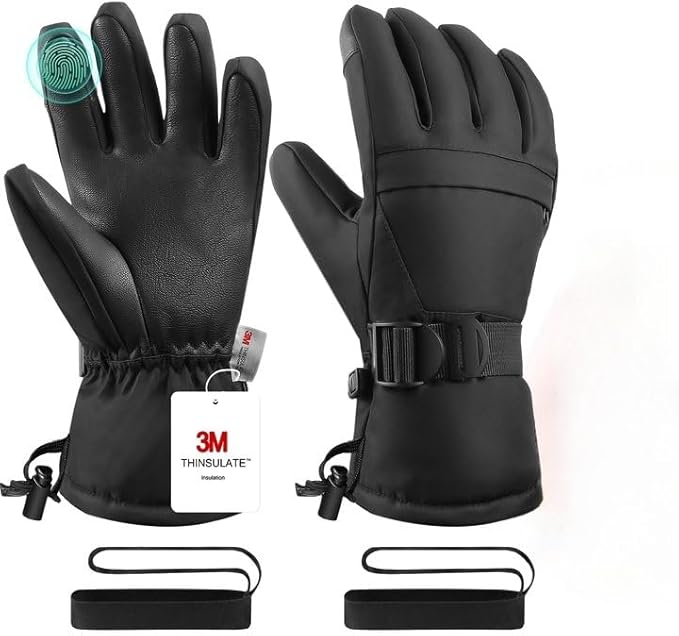 Ski Gloves,Snow Gloves,Waterproof Cold Weather Winter Gloves for Parent Boys Girls- Cycling, Driving, Running