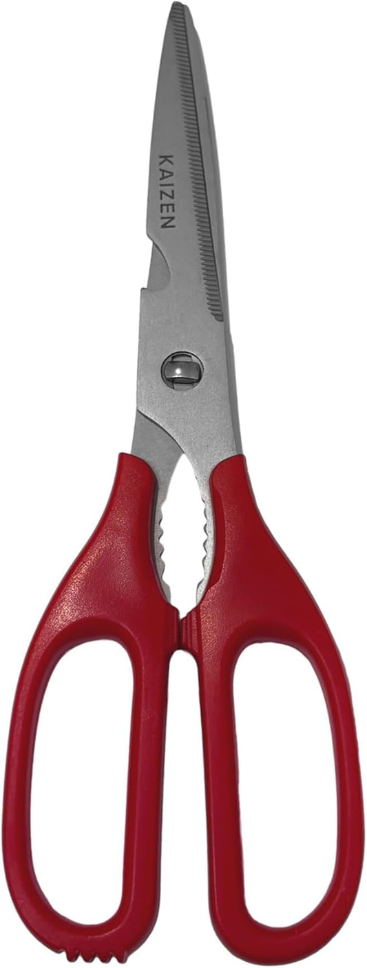 Multipurpose Kitchen Shears, Titanium Detachable Scissors, Soft Grip Comfort Handle, 10 Inch, Red