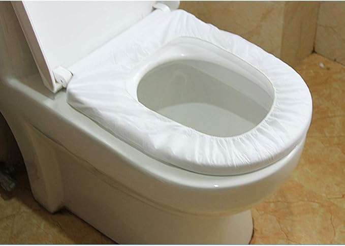 50pcs Dispossable Toilet Seat Covers, Portable Non-Slip Potty Seat Covers for Kids or Adults Travel Accessories