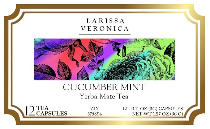 Cucumber Mint Yerba Mate Tea (Single Serve K-Cup Pods) (12 pods, ZIN: 575894) - 3 Pack