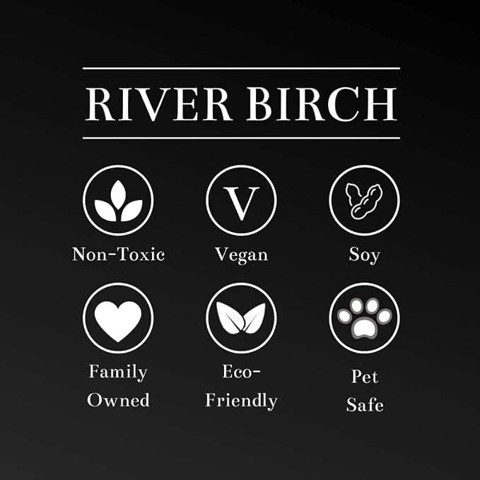 River Birch Candles Christmas Scented Candle | Premium, All-Natural, Non-Toxic, Soy Candles | 8 oz. Black Matte Tin Travel Candle | Cozy Relaxing Gifts for Home