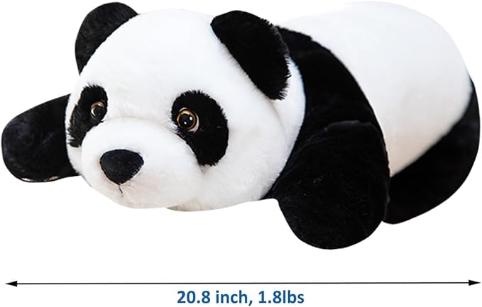 Panda Weighted Stuffed Animals, 1.76lbs Panda Stuffed Animal Cute Panda Weighted Plush Animals Hugging Pillow Toy for Boys Girls Valentine Christmas, 20.8 inch
