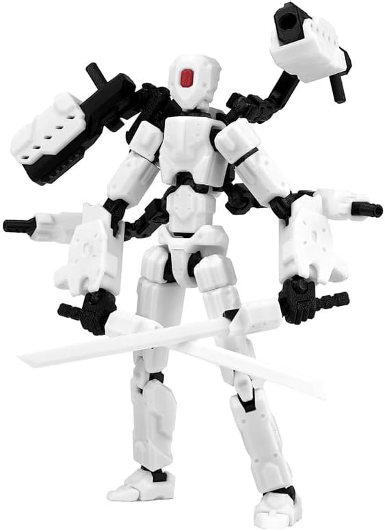 T13 Action Figures Helix Robot 8 Inch, Assembly Completed T 13,3D Printed Robo 13 - The Premium Action Figures for Sci-Fi Enthusiasts (White)
